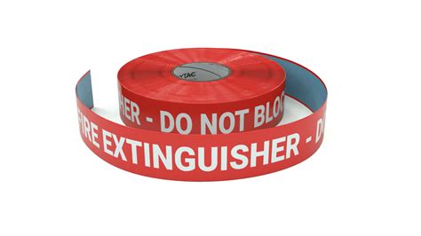 Fire Extinguisher - Do Not Block - Inline Printed Floor Marking Tape ...