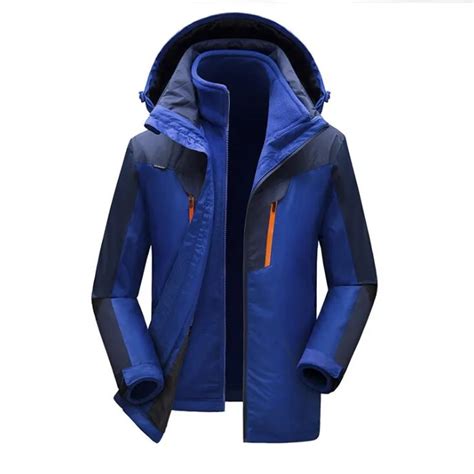 4XL Jacket 2017 New Hot Waterproof Warm de plein air Coat Two piece ...