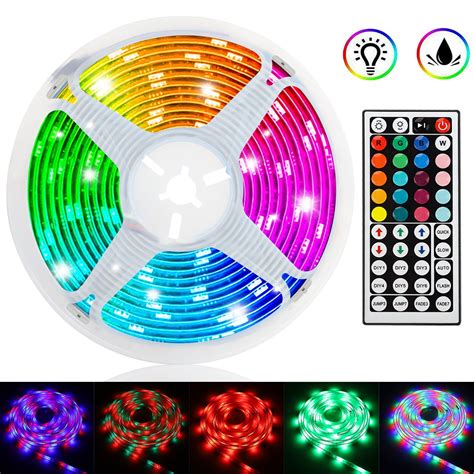 TSV 16.4ft/5M 300LED RGB Muliticolor Changing Flexible LED Rope Lights ...