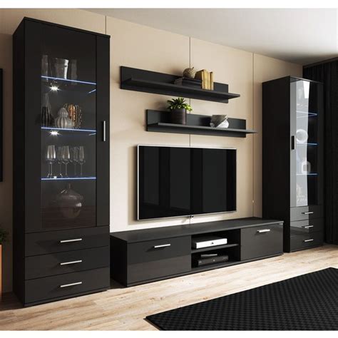 Soho 4 Entertainment Center in 2022 | Modern wall units, Wall unit ...