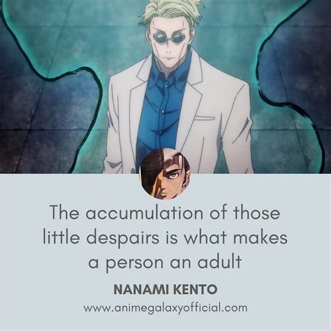 Nanami Kento quotes | Anime quotes inspirational, Jujutsu, Wallpaper quotes