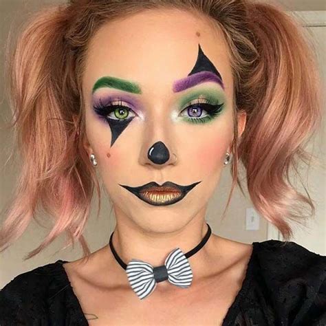 CUTE AND SIMPLE CLOWN MAKEUP IDEA | Cool halloween makeup, Cute ...