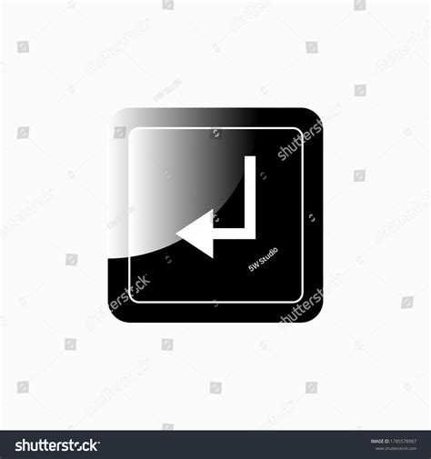 Introduzca el icono del botón. Botón: vector de stock (libre de ...