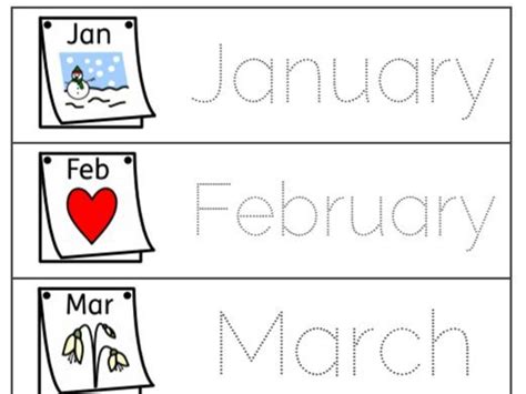 Widgit symbol supported Months of the year vocabulary cards for ...