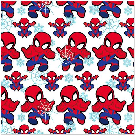 Marvel Spider-Man, Webs and Snowflakes Christmas Wrapping Paper Roll ...