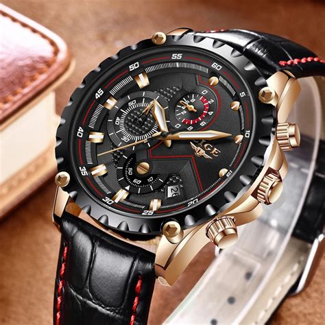 Relogio Masculino LIGE Mens Watches Top Brand Luxury Quartz Gold Watch ...