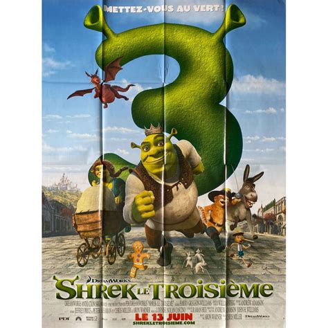 SHREK THE THIRD French Movie Poster - 47x63 in. - 2007