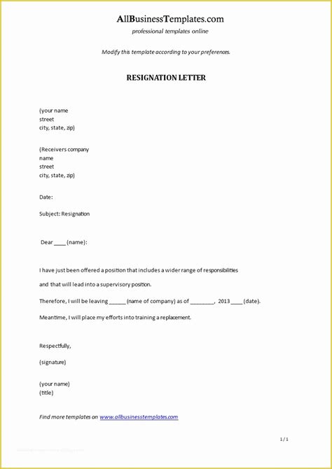 Free Printable Resignation Templates Of Free Letter Resignation ...