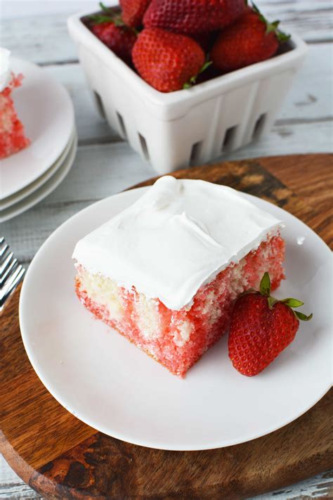 Incredibly Easy Strawberry Jello Poke Cake Recipe