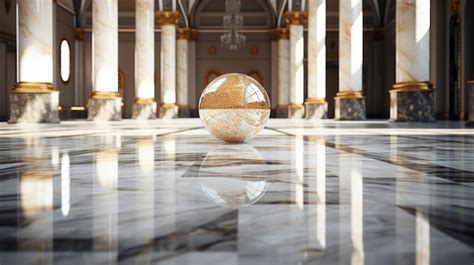 Premium AI Image | A photo of a shiny marble floor in an empty luxury