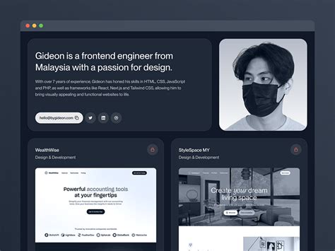 2023 Portfolio Website by Gideon Low on Dribbble