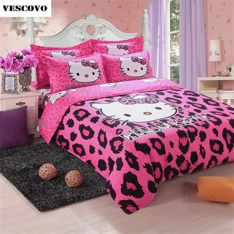 Cute For Hello Kitty Bedding Duvet Quilt Cover Bedding Set Twin Full ...