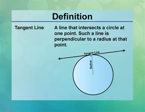 Definition--Circle Concepts--Tangent Line | Media4Math