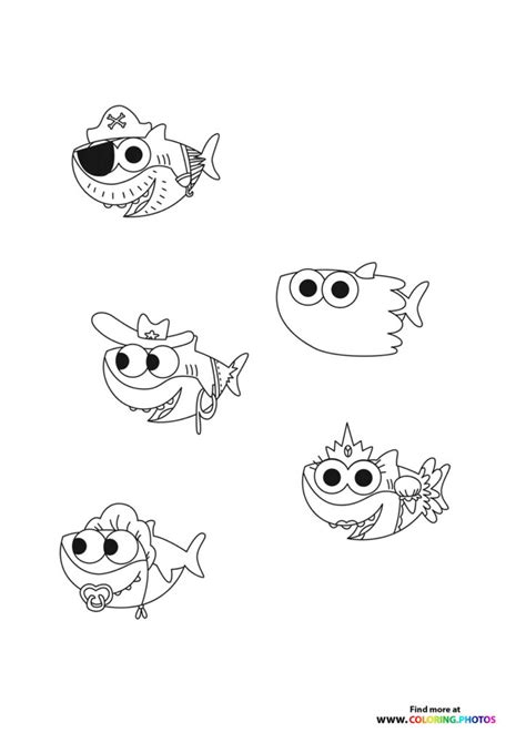 Baby Shark - Coloring Pages for kids | 100% free print or download