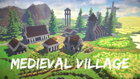 Minecraft Medieval Town Layout