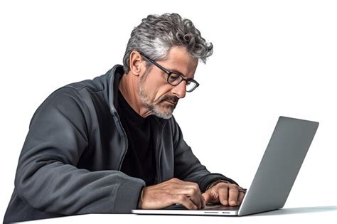 Premium AI Image | A man working on a laptop