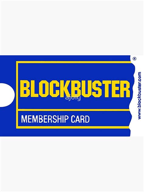 "Blockbuster Membership Card" Art Print for Sale by ajuly | Redbubble