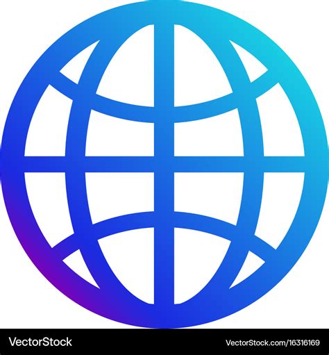 Icon internet symbol website globe sign Royalty Free Vector