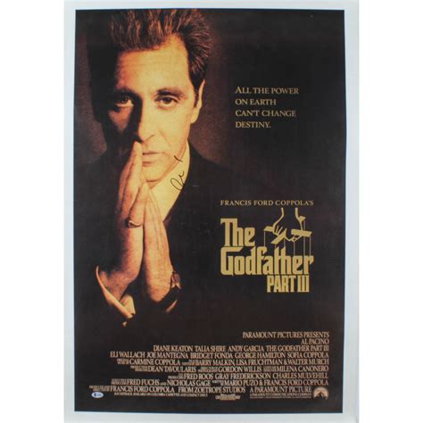 Al Pacino Signed "The GodFather Part III" 26x40 Movie Poster (Beckett ...