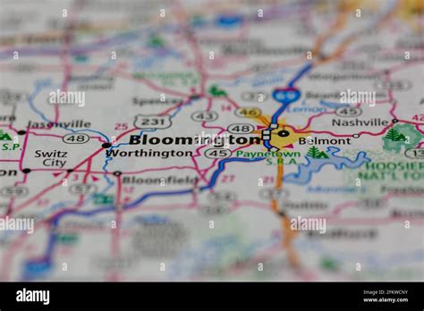 Bloomington indiana on a map hi-res stock photography and images - Alamy