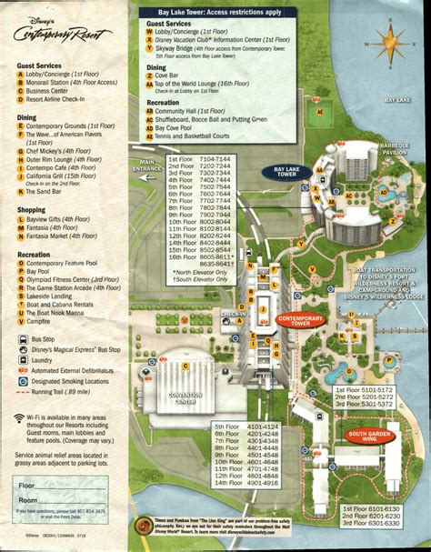 Disney's Contemporary Resort Map