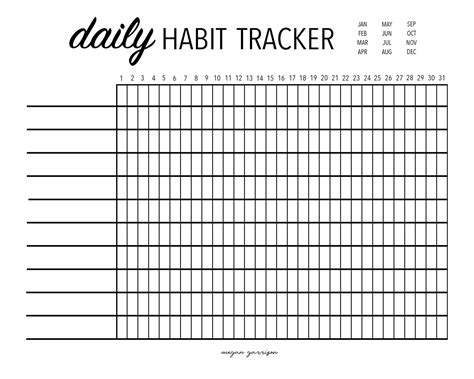 Habit Tracker Free Template