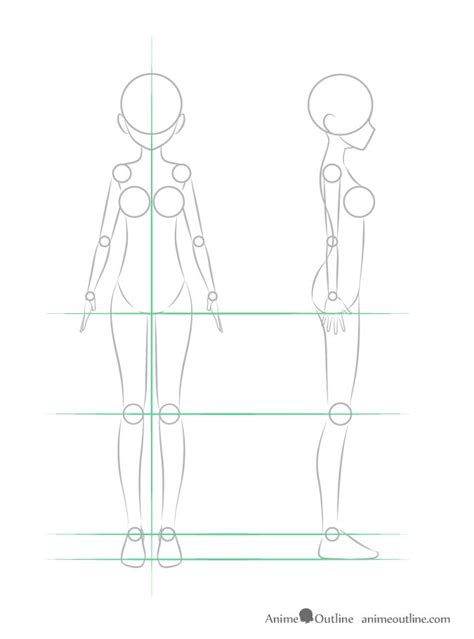 Anime girl leg structure front and side view | Drawing anime bodies ...