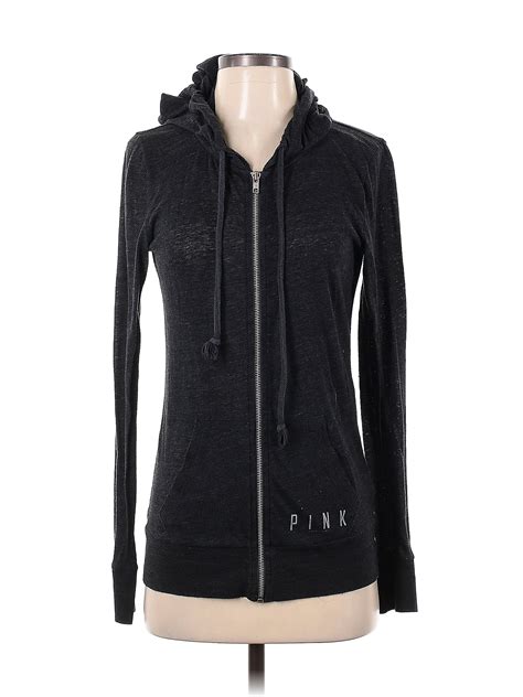 Victoria's Secret Pink Black Zip Up Hoodie Size XS - 43% off | thredUP