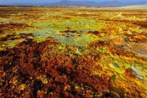 Dallol Landscape, Danakil Desert, Ethiopia Stock Photo - Image of dust ...