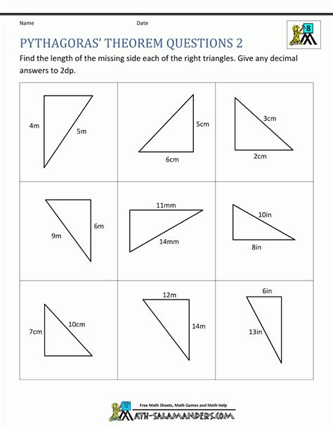 Free Printable Pythagorean Theorem Worksheets - Free Printable A To Z