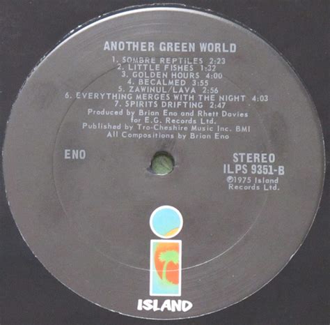 Brian Eno - Another Green World - Used Vinyl - High-Fidelity Vinyl ...