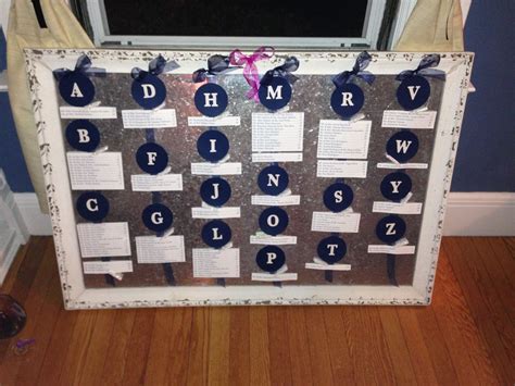 DIY seating chart