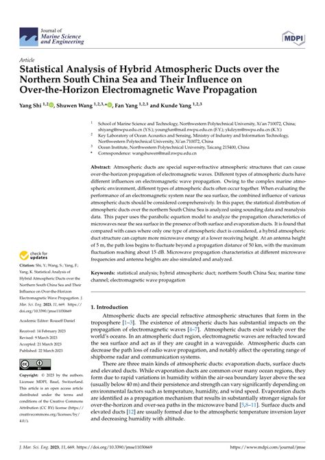 (PDF) Statistical Analysis of Hybrid Atmospheric Ducts over the ...