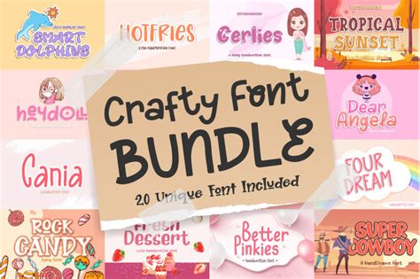 Crafty Font Bundle By Jafarnation | TheHungryJPEG