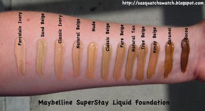 Maybelline Superstay Foundation Swatches. | Base maybelline, Maybelline ...