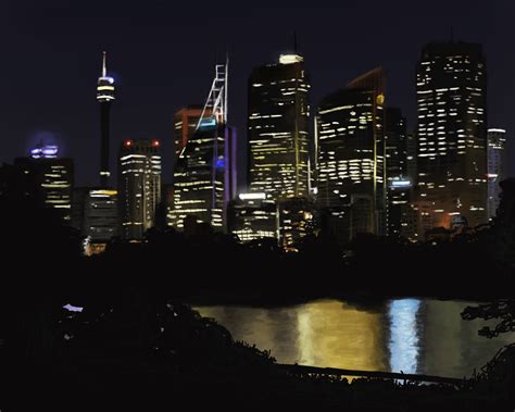 Night Time City Skyline by hytermmma on DeviantArt