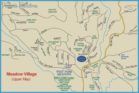 MAP OF BIG SKY MONTANA VILLAGE - TravelsFinders.Com