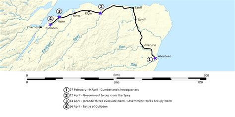 Culloden, Battle, Map