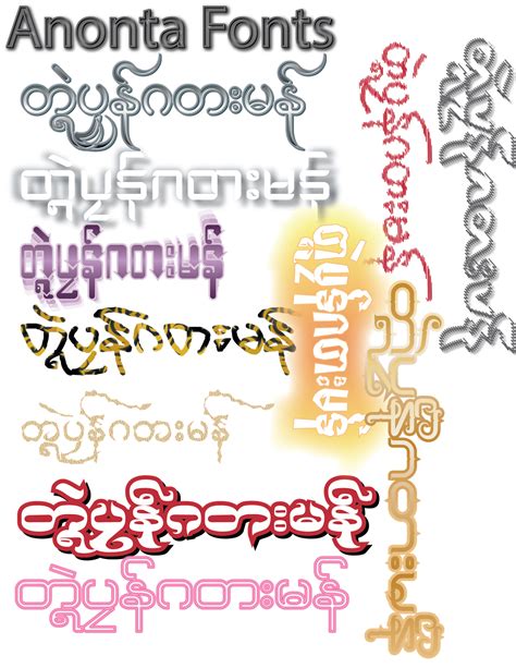 Myanmar Font Style For Photoshop - Design Talk