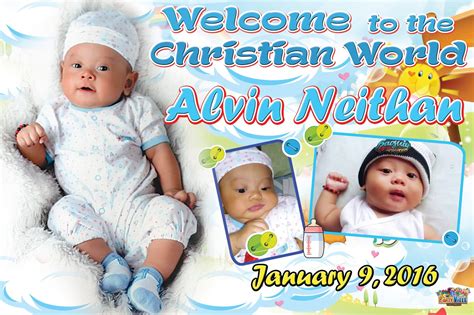 Christening Sample Design for Tarpaulin - Get Layout