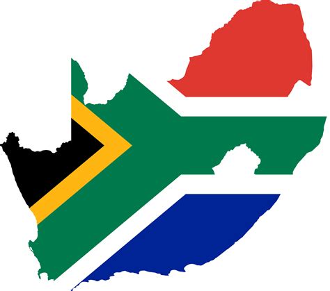 Clipart - South Africa Flag Map