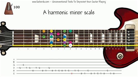 Harmonic Minor Scale Guitar Practice Exercise - YouTube