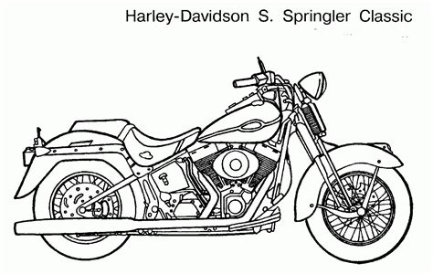 Harley Motorcycle Coloring Pages Printable Coloring Pages