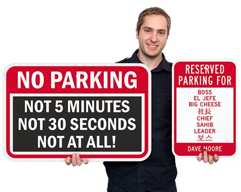 Funny Parking Signs - Humorous Parking Signs