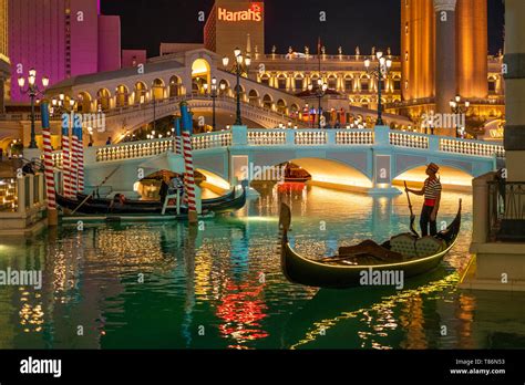 Gondola ride at The Venetian. Las Vegas, Nevada, United States of ...