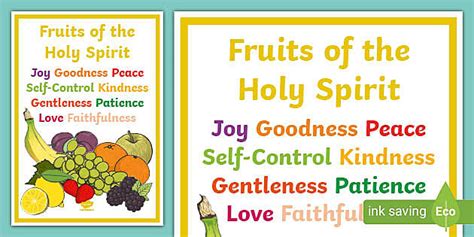 Fruits of the Holy Spirit Poster - Printable Resource