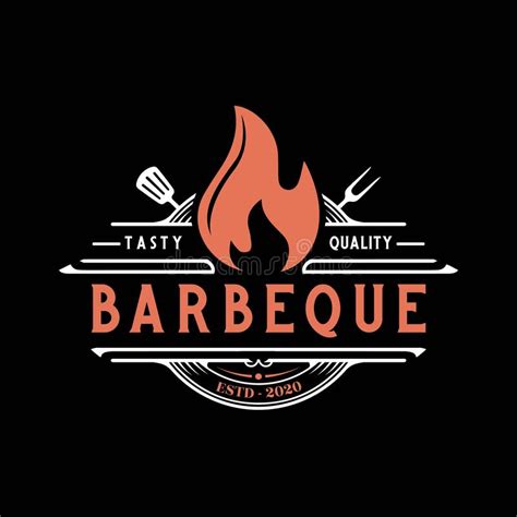 Vintage Retro Rustic BBQ Grill, Barbecue, Barbeque Label Stamp Logo ...