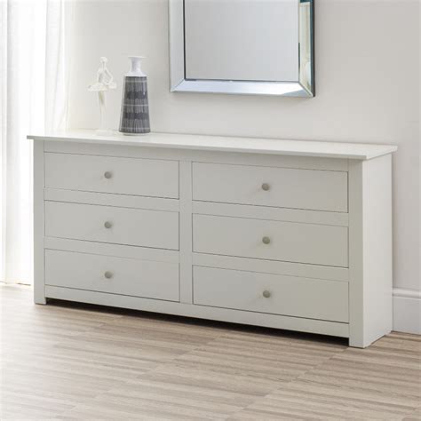 6 Drawer Chest of Drawers White Radley Bedroom Dresser RAD003 by Julian ...