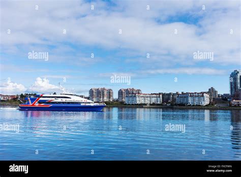 Victoria Clipper high speed ferry entering Victoria harbour. Victoria ...