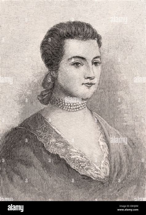 Portrait of Abigail Adams - Engraving - XIX th Century Stock Photo - Alamy